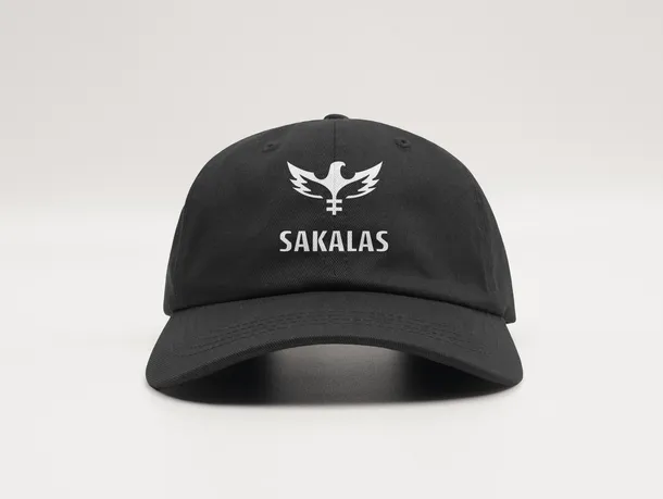 Sakalas brand merchandise design - embroidered logo cap